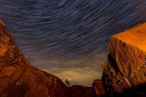 Burbage Edge star trails - Peak District Astrophotography