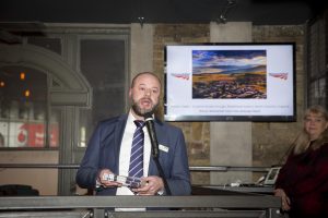 Scott Fisher announcing the Network Rail Award.