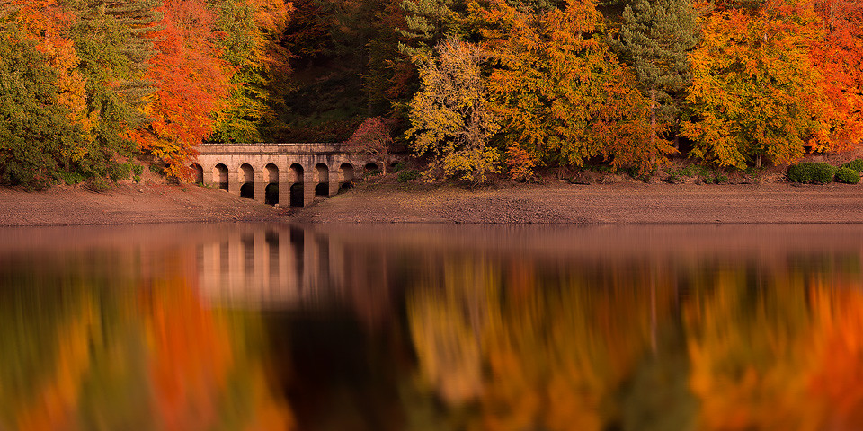 Autumn reflections at Derwent Reservoir - Peak District Photography