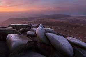 Frosted Higger Tor - Peak district photographs