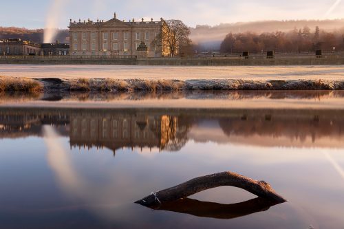 Chatsworth House reflected in the River Derwent - Peak District Photography