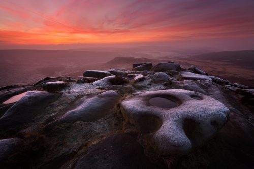 Higger Tor at dawn - Peak District landscape Photography