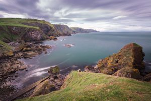 Long exposure of St Abbs Head, shwoing the colour of the beautiful turquoise water.