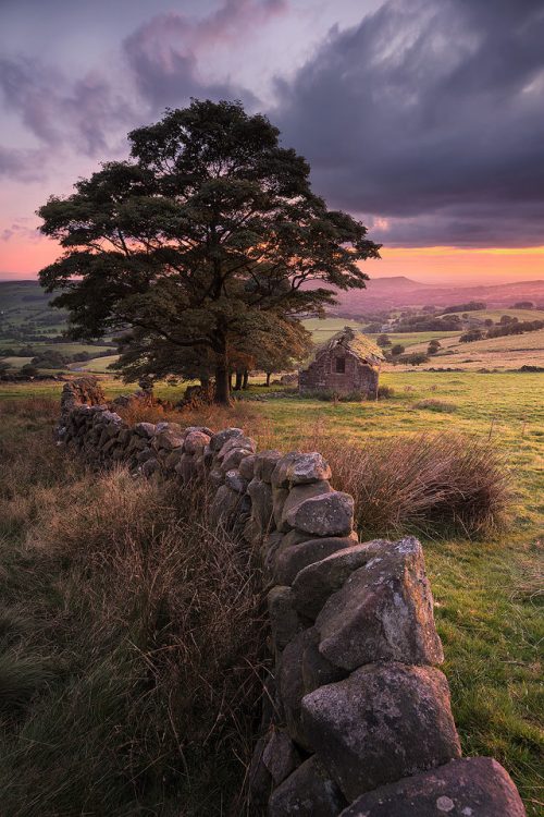 Roach End Barn Sunset - Peak District Photography