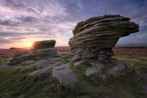 Ox Stones sunset - Burbage Moor, Peak District Photography